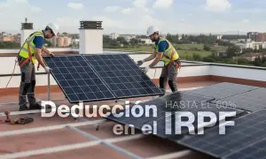 Instalación de paneles solares en tejado. Deducción por eficiencia energética en el IRPF hasta el 60%.
