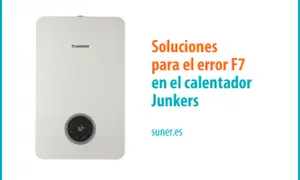 Calentador Junkers con pantalla digital. Soluciones para el error F7 en calderas Junkers.