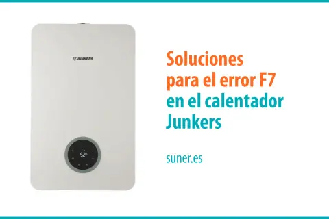 Calentador Junkers con pantalla digital. Soluciones para el error F7 en calderas Junkers.
