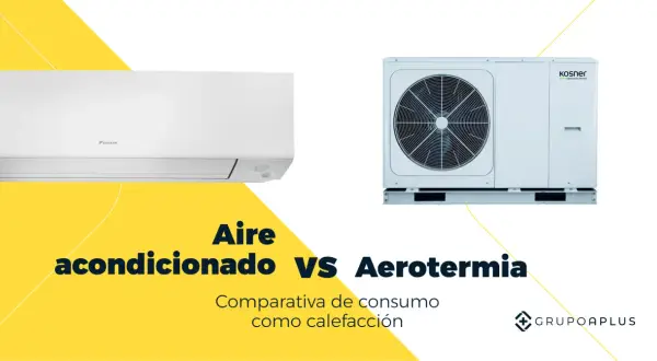 Unidad interior de aire acondicionado Daikin y unidad exterior de aerotermia Kosner. Comparativa de consumo como calefacción.