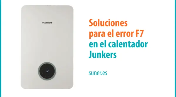 Calentador Junkers con pantalla digital. Soluciones para el error F7 en calderas Junkers.