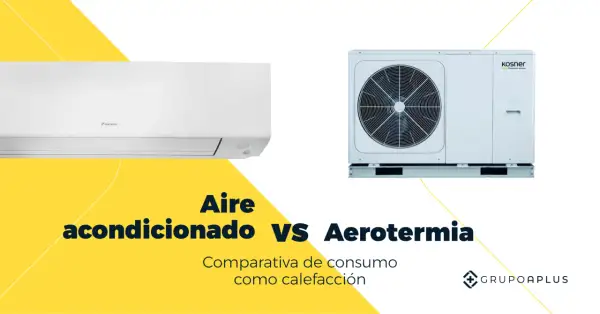 Unidad interior de aire acondicionado Daikin y unidad exterior de aerotermia Kosner. Comparativa de consumo como calefacción.